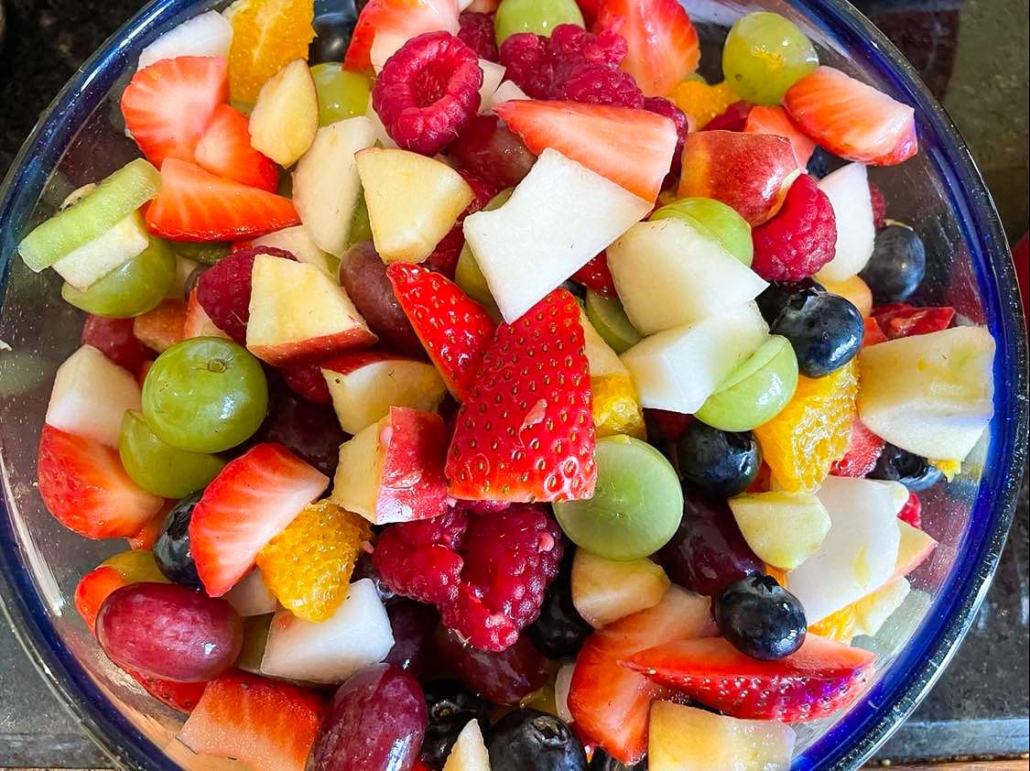 Our fruit salad breakfast